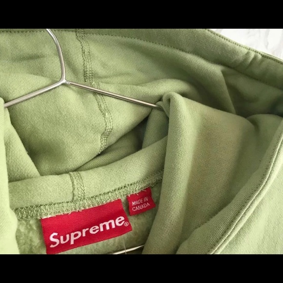 Supreme Box Logo Hoodie- Light Olive; Fw16 - Picture 2 of 6